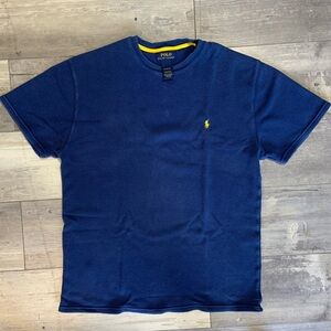 Polo Ralph Lauren Blue Shirt with Yellow Accents
